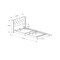 Monarch Specialties Bed, Twin Size, Platform, Teen, Frame, Upholstered, Velvet, Wood Legs, Grey, Transitional I 5984T - alternate 4